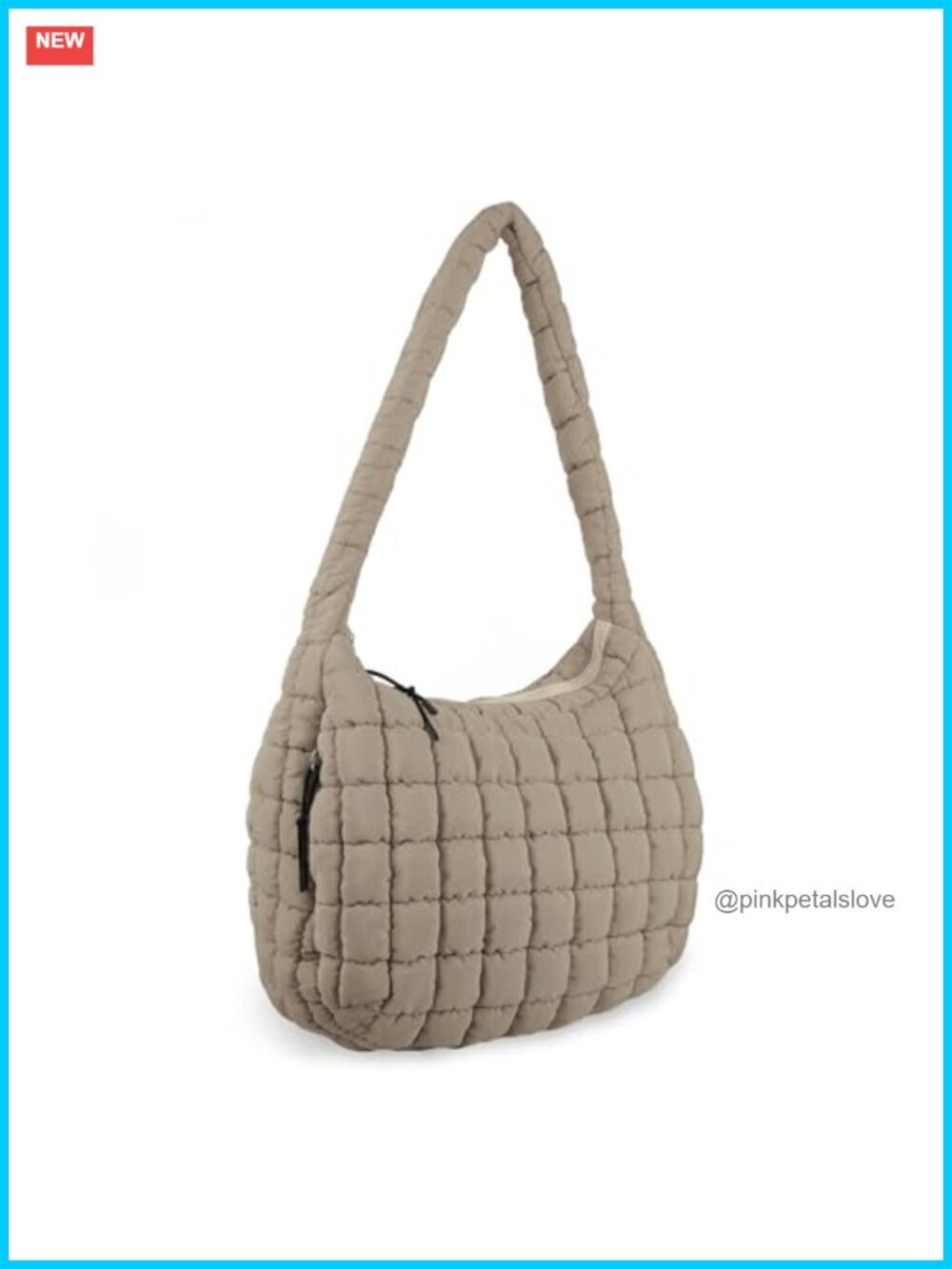 Quilted Puffer Tote Bag Crossbody Shoulder Hobo Nylon Lightweight Handbag